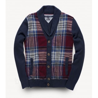 TOMMY HILFIGER SWETER MESKI - CARDIGAN